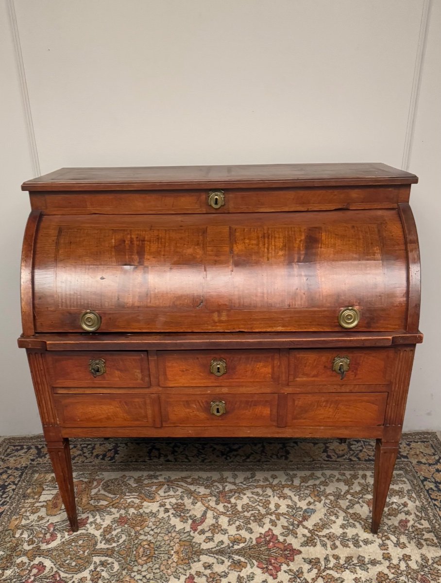 Louis XVI Period Walnut Cylinder Desk 