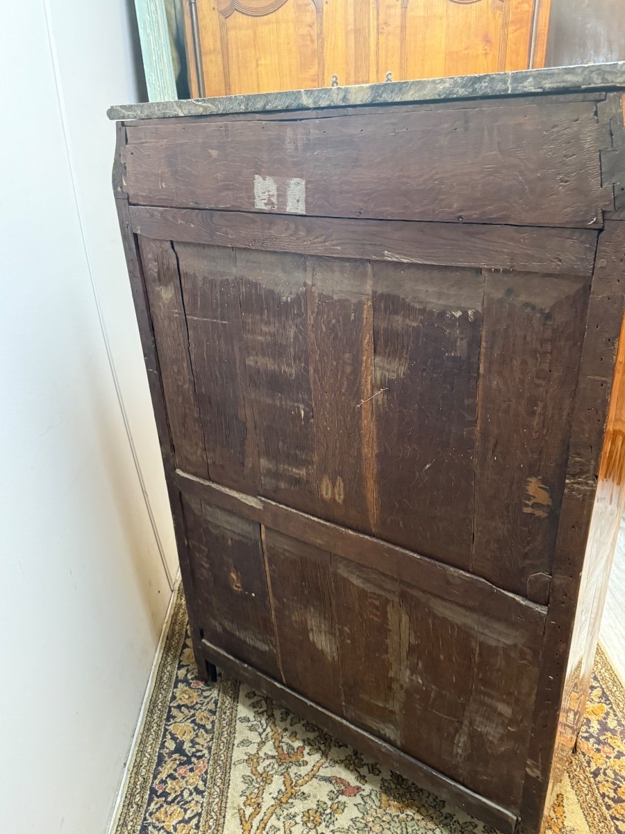 Louis XV Secretary From The 18th Century In Marquetry -photo-7