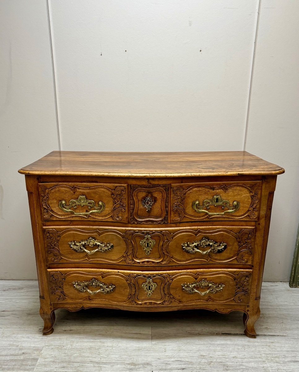 Louis XV Period Lyonnaise Walnut Chest Of Drawers -photo-2