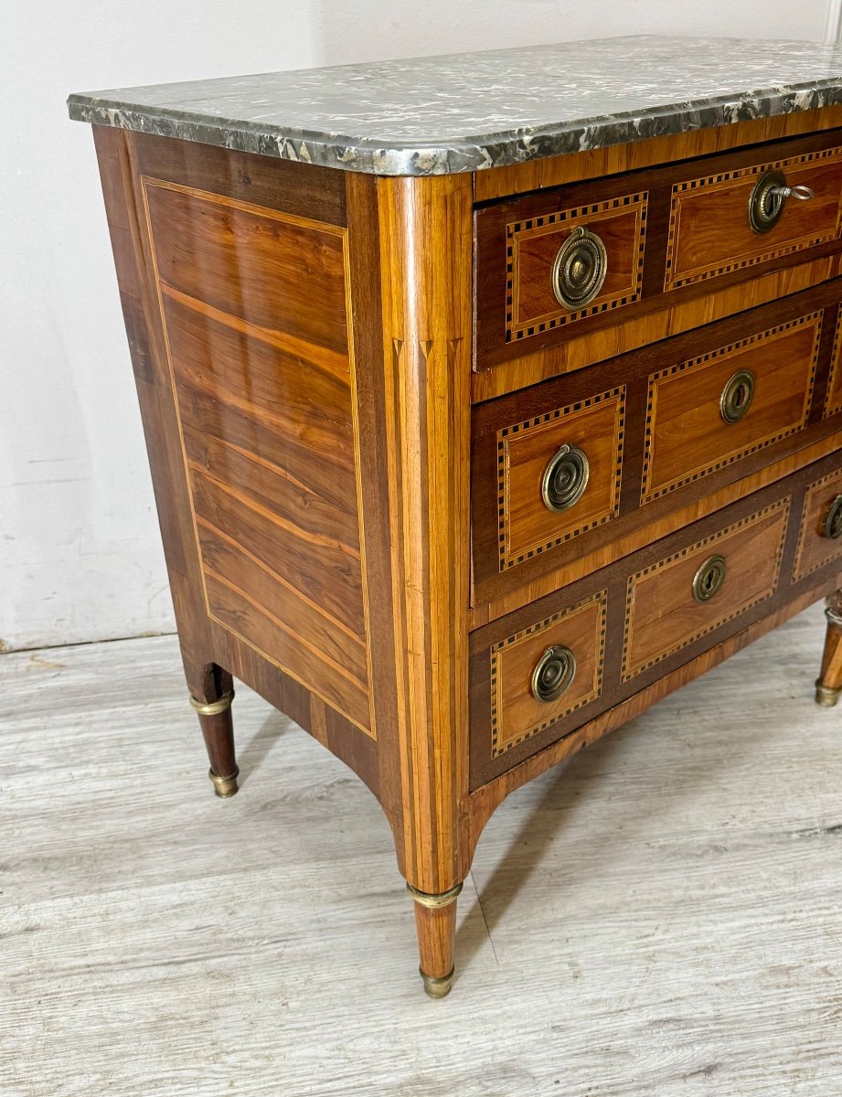 Louis XVI Period Marquetry Chest Of Drawers -photo-3