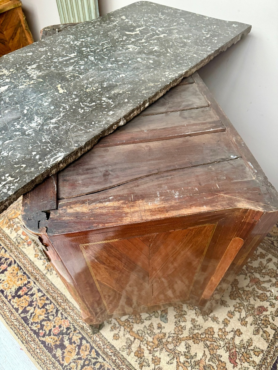 Transition Period Chest Of Drawers In Ressault, 18th Century -photo-3