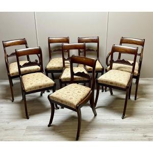 Set Of 6 Chairs And 2 Armchairs From The Charles X Period