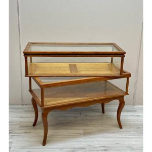 Pair Of Oak Display Cases