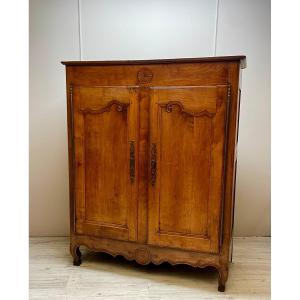 Three-quarter Cabinet In Cherry Wood, Louis XV Period 