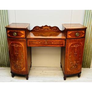 Mahogany And Marquetry Buffet From The 19th Century
