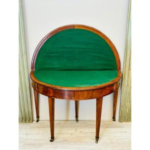 Half Moon Table In Mahogany From The Directoire Period 