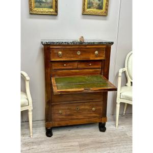 Chest Of Drawers Forming A Mahogany Secretary, Empire Period 