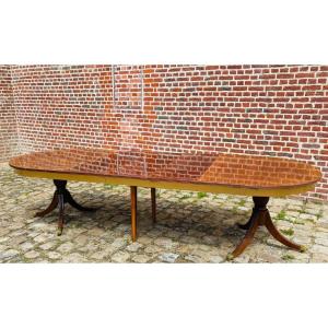Large Oval Extendable Mahogany Table 