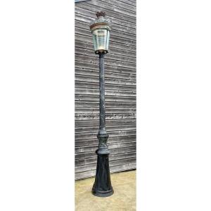 19th Century Cast Iron And Copper Street Lamp 