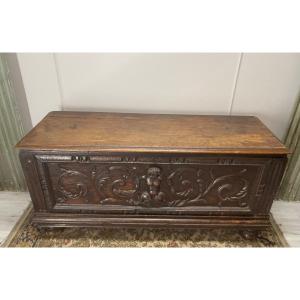 17th Century Renaissance Style Oak Chest 