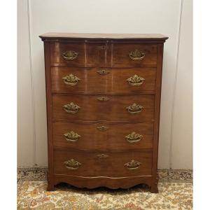 19th Century Curved Chiffonnier Chest Of Drawers 