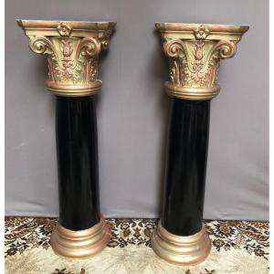 Pair Of Resin Sheath Columns