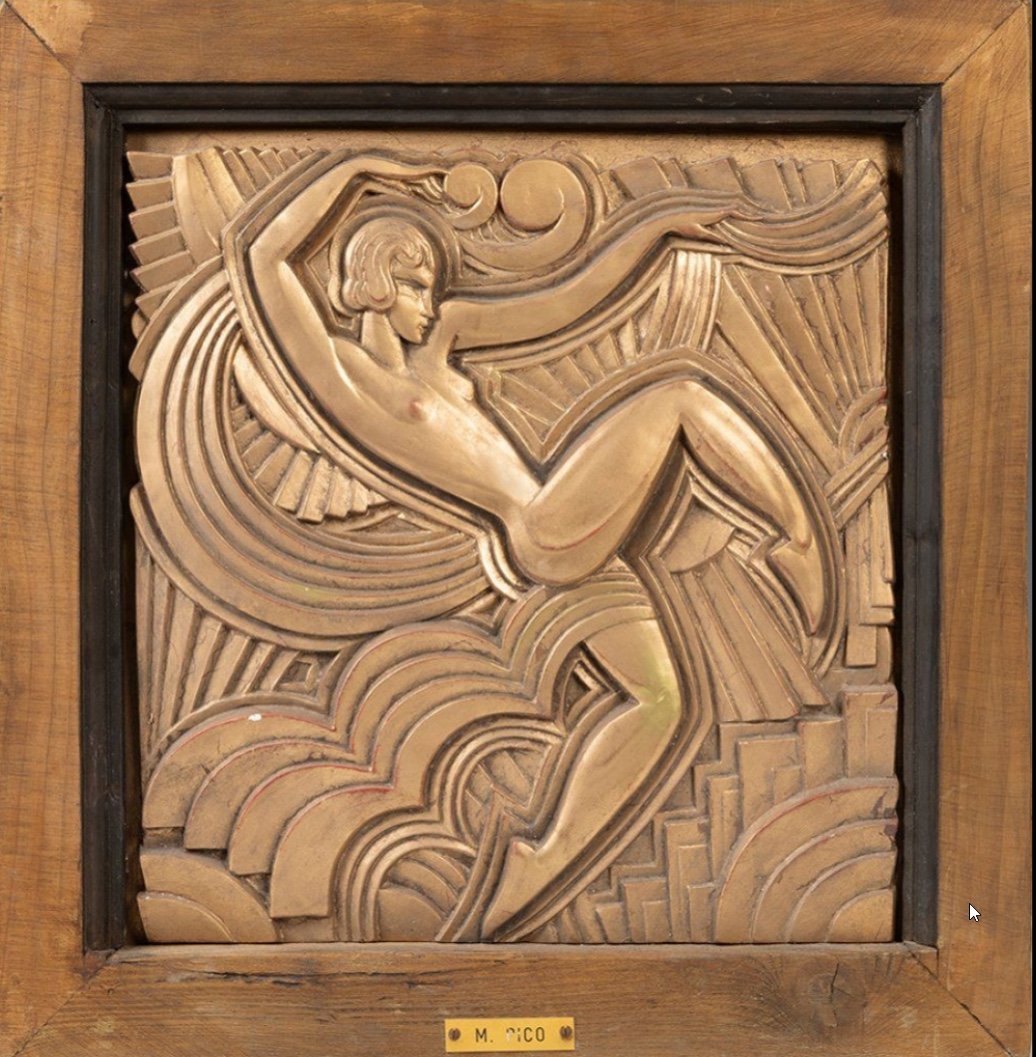 The Dance. Art Deco Stucco. Maurice Picaud