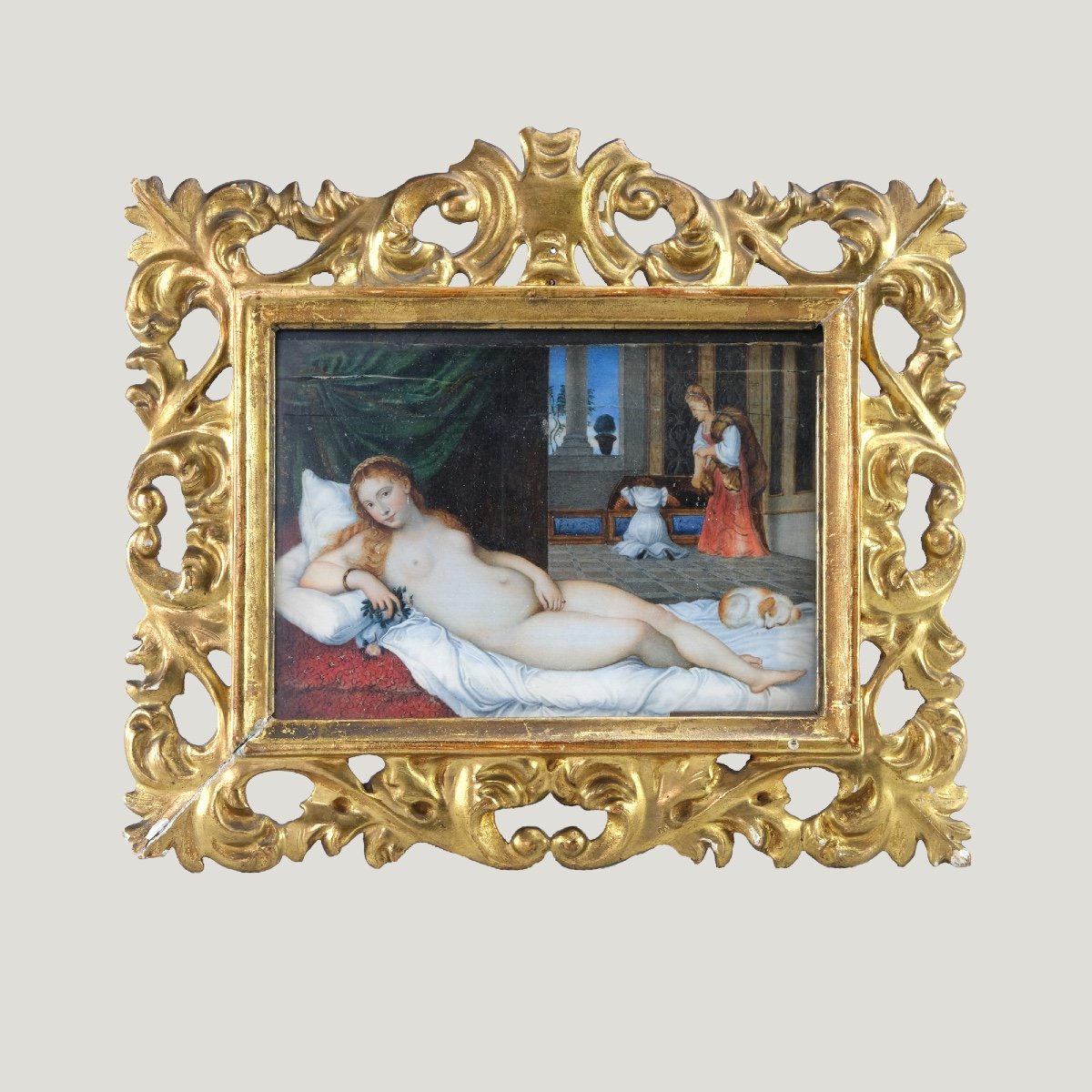 Gouache Miniature Italienne. 1864