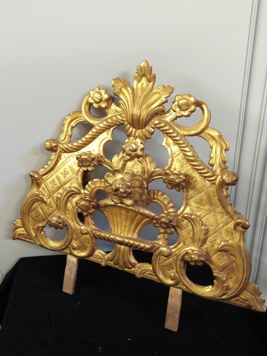 Regence Period Golden Wood Mirror-photo-2