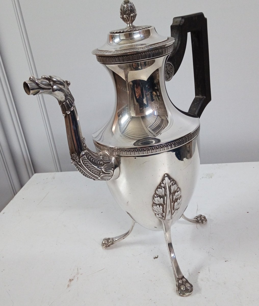 Empire Style Coq Sterling Silver Coffee Maker