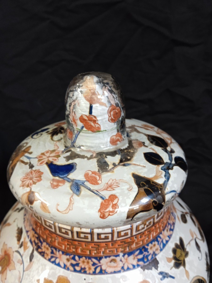 Covered Vase In Potichomanie Chinese Decor First Half Of The 19th Century-photo-2