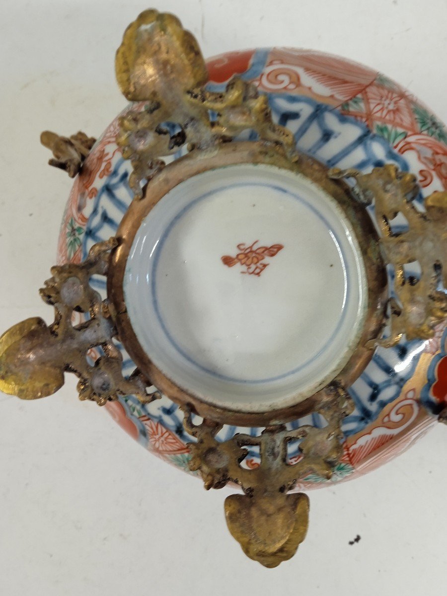 Porcelain Bowl Imari Decor Late 19th Early 20th Century-photo-2