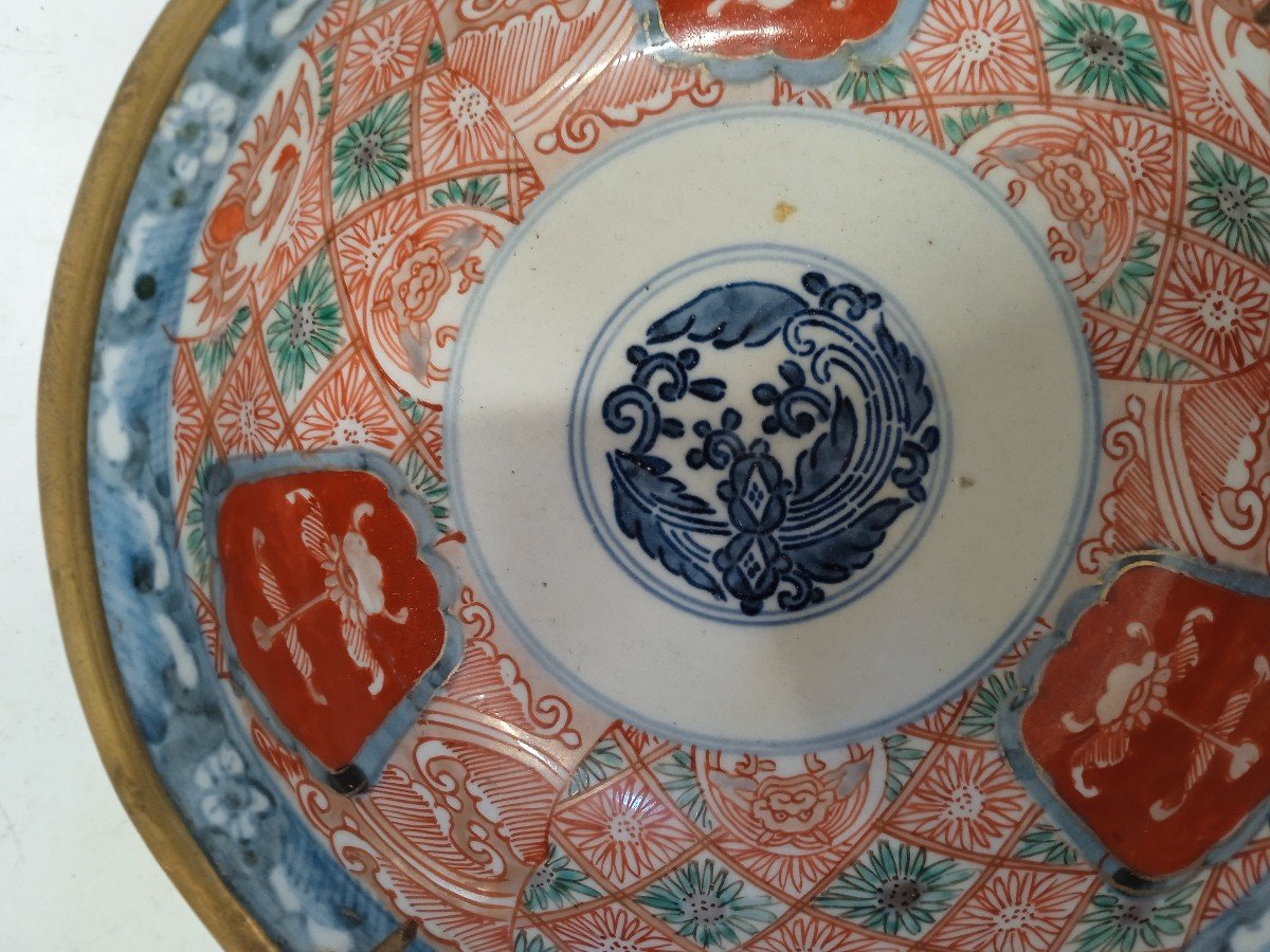 Porcelain Bowl Imari Decor Late 19th Early 20th Century-photo-1