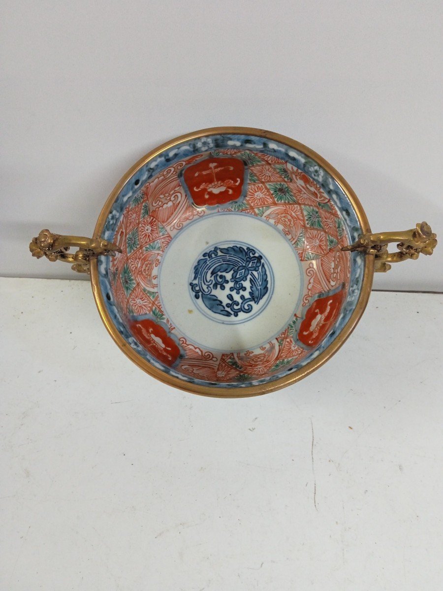 Porcelain Bowl Imari Decor Late 19th Early 20th Century-photo-3