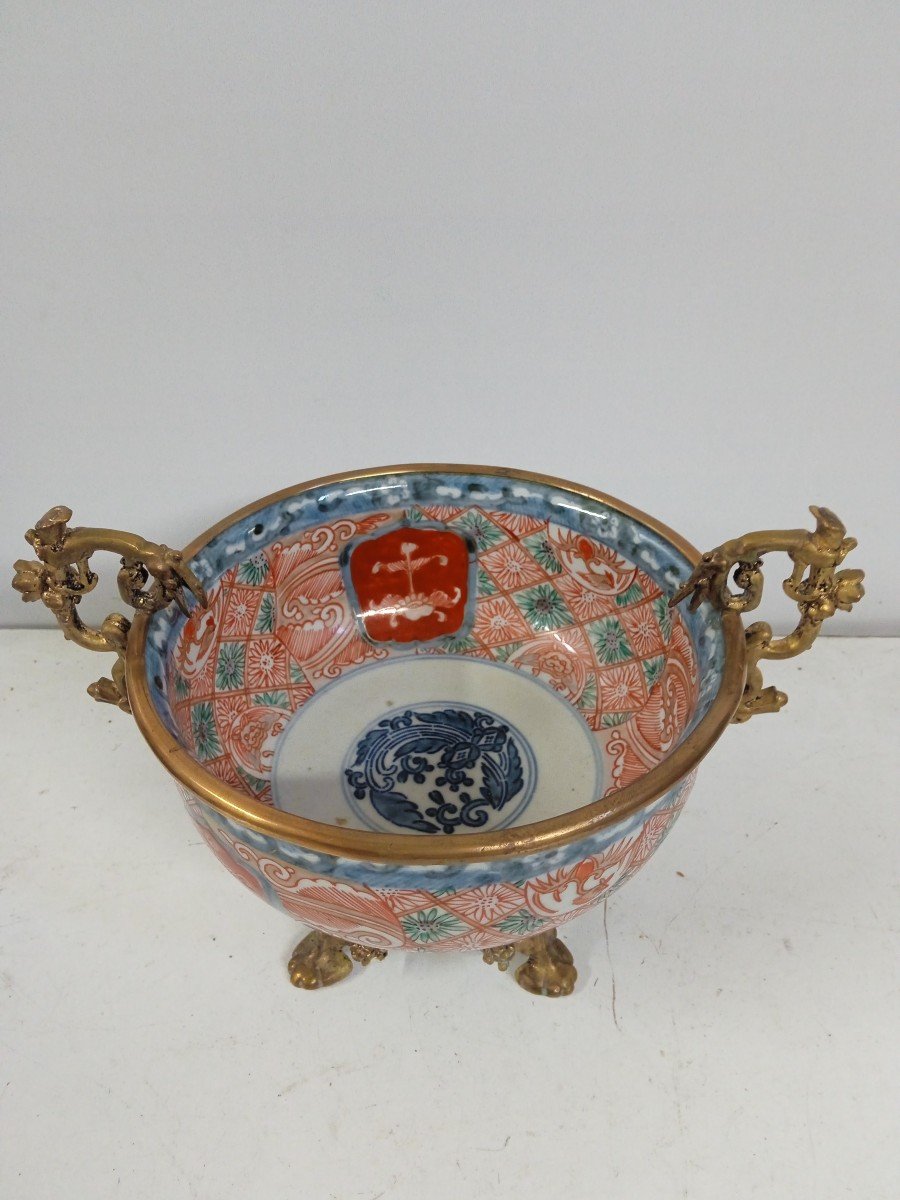 Porcelain Bowl Imari Decor Late 19th Early 20th Century-photo-4