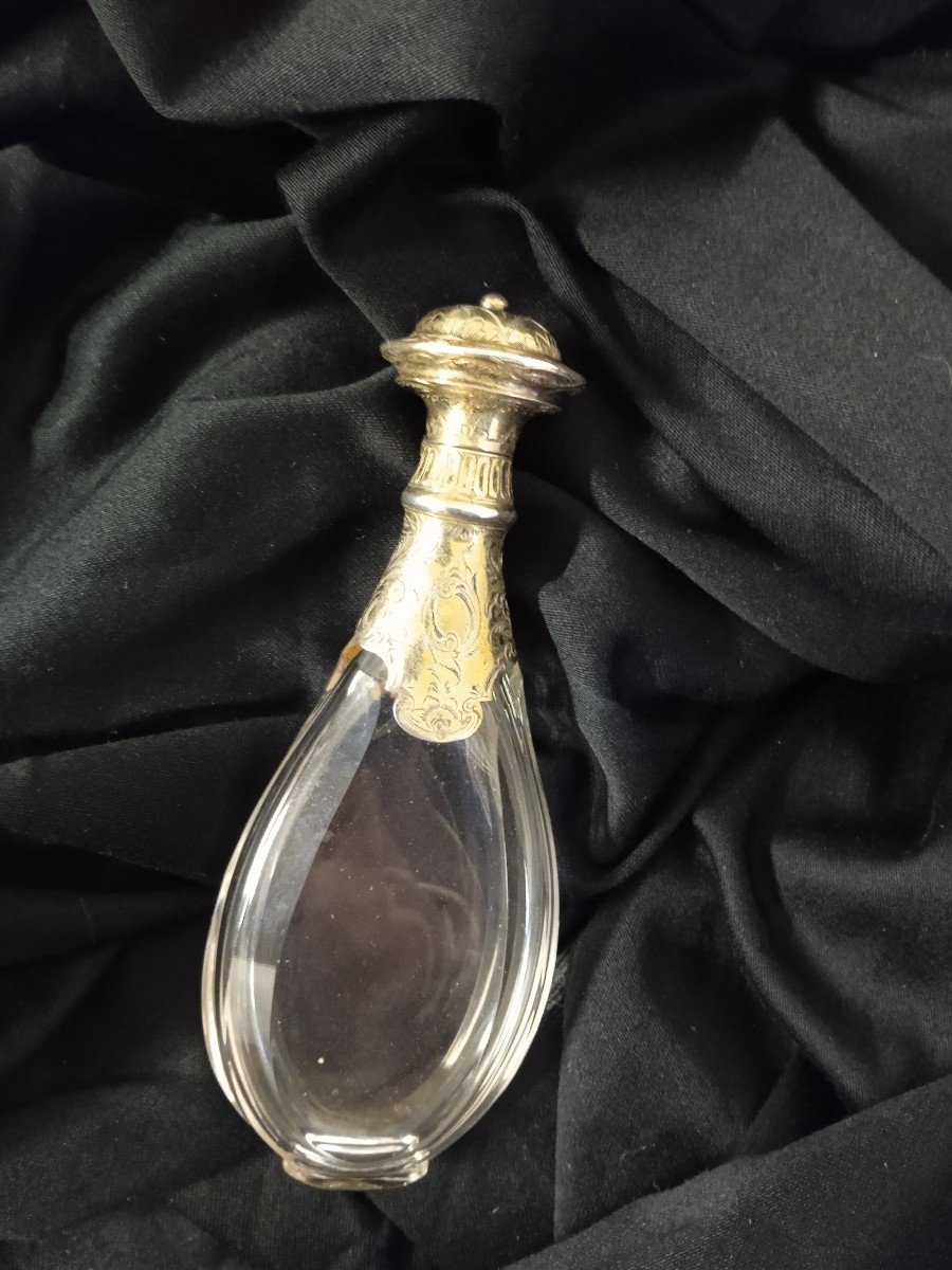 Napoleon III Crystal And Silver Gilt Salt Bottle-photo-2