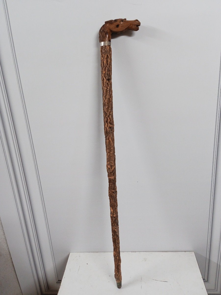 Folk Art Cane; Horse Head