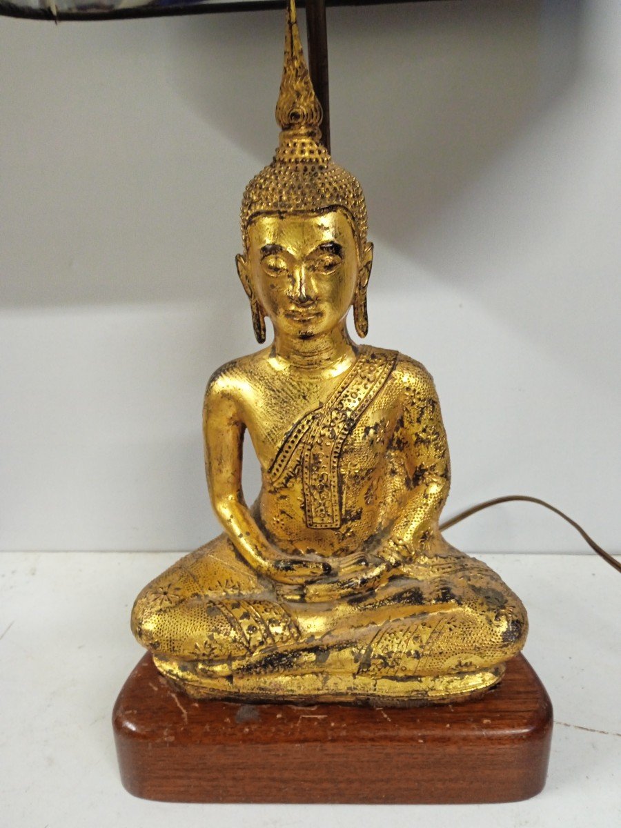 Thai Style Gilded Bronze Buddha Lamp-photo-4