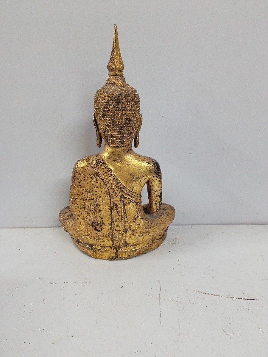 Thai Style Gilded Bronze Buddha Lamp-photo-5