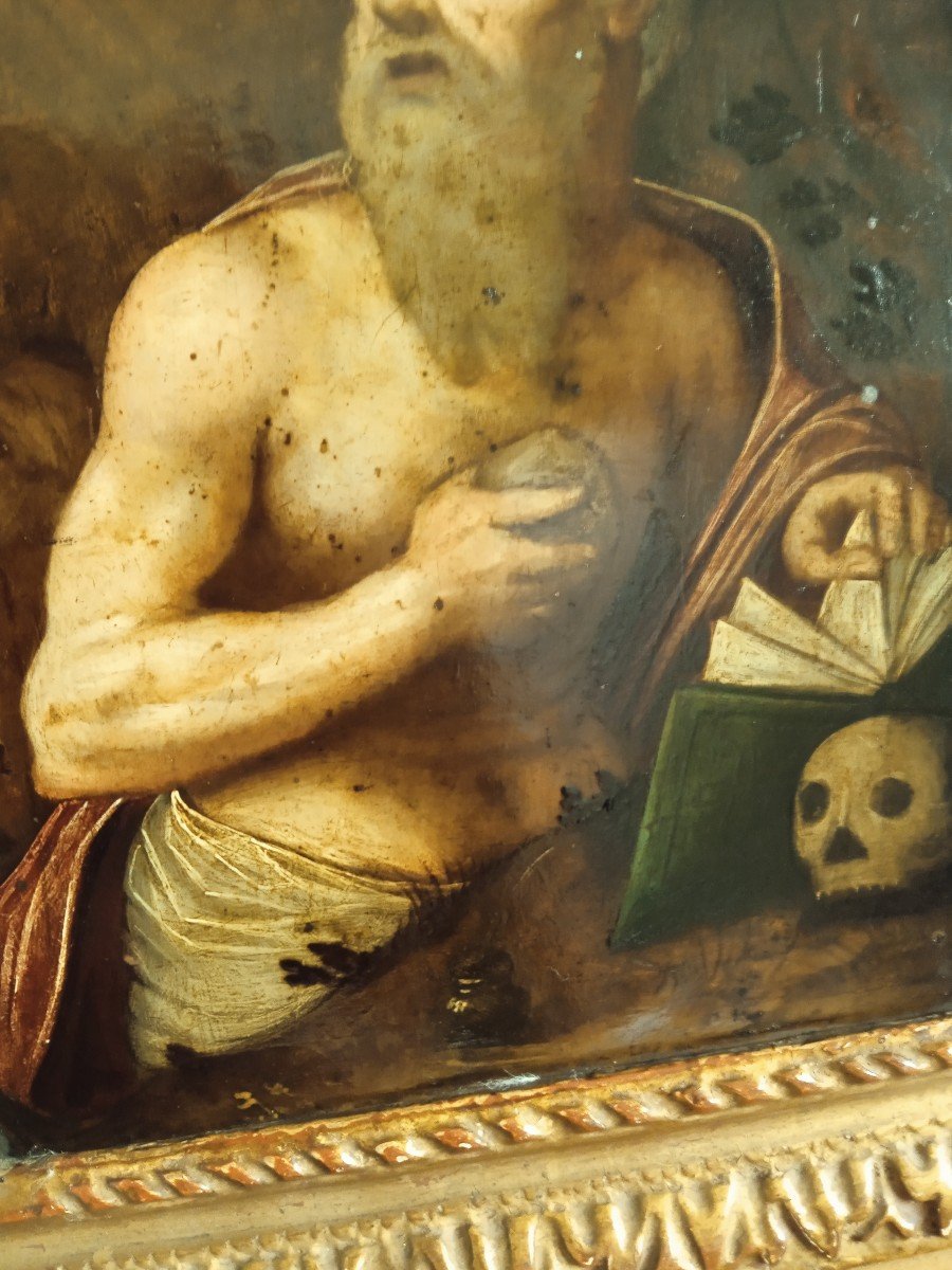 Huile Sur Cuivre Saint Jerome-photo-4