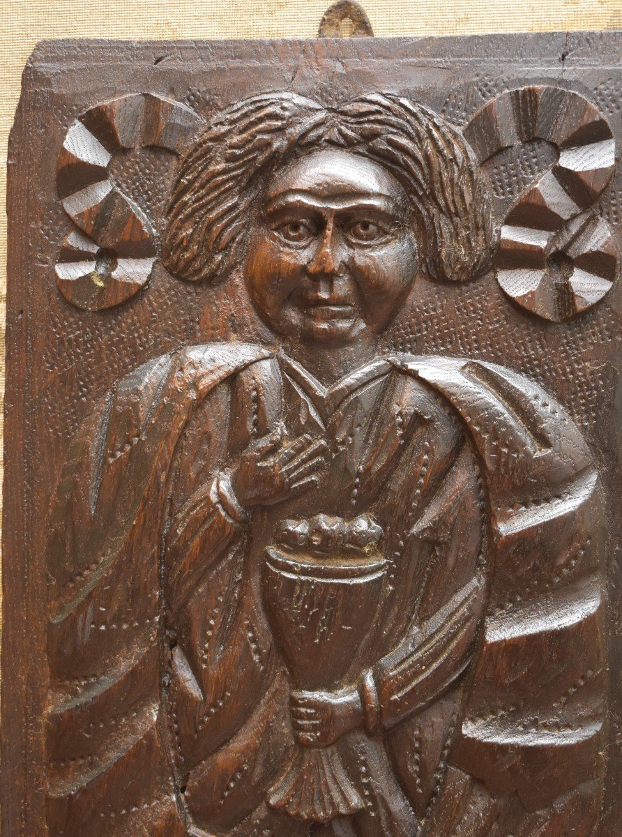 Trunk Panel, Decorative Woodwork Panel, Character, Late 16th Century / Early 17th Century-photo-3