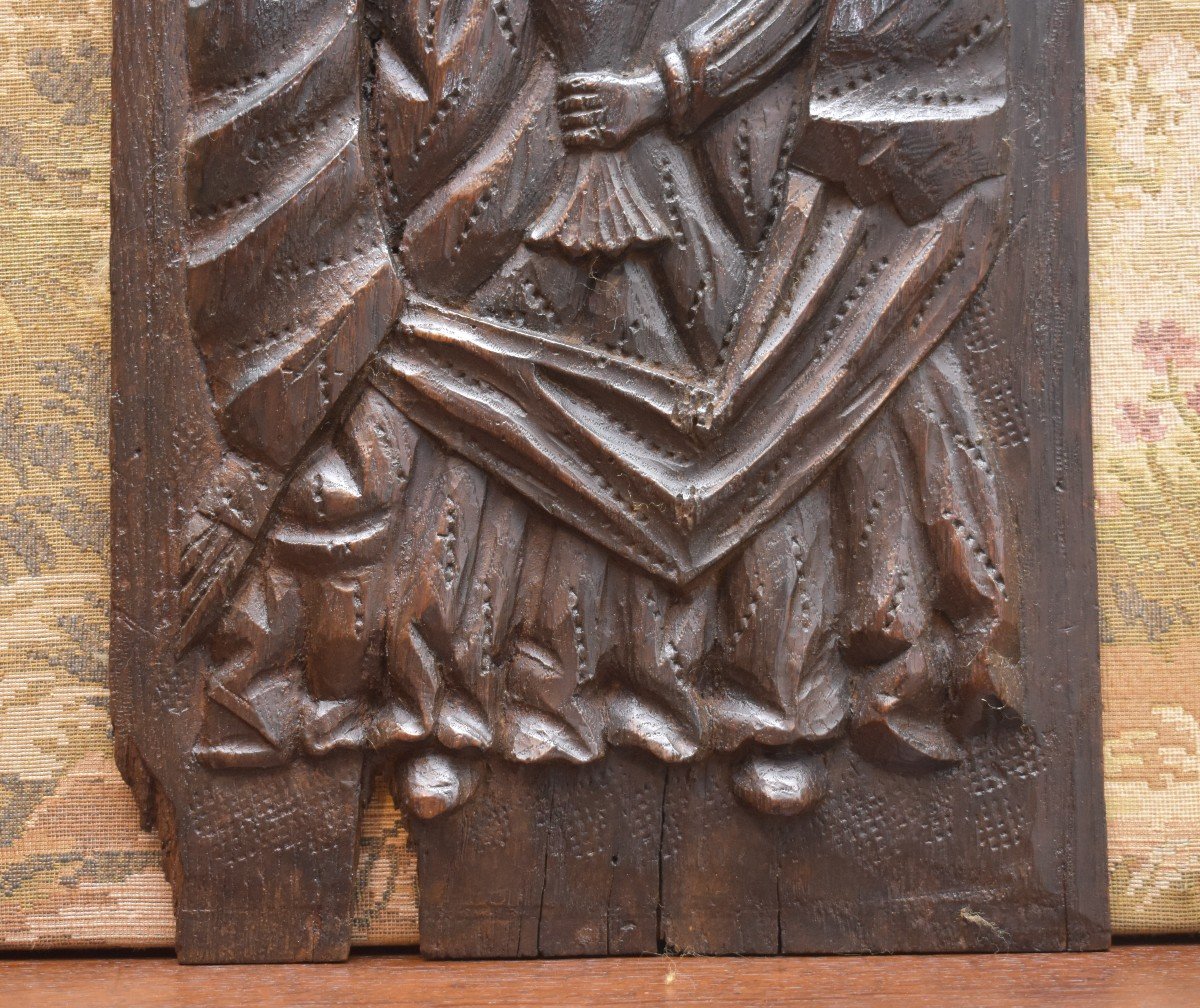 Trunk Panel, Decorative Woodwork Panel, Character, Late 16th Century / Early 17th Century-photo-2