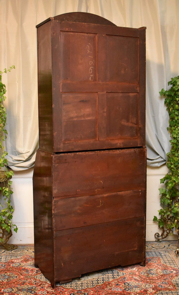 English Scriban, Library Desk, Secretary In Mahogany And Mahogany Veneer, Circa 1820-photo-2