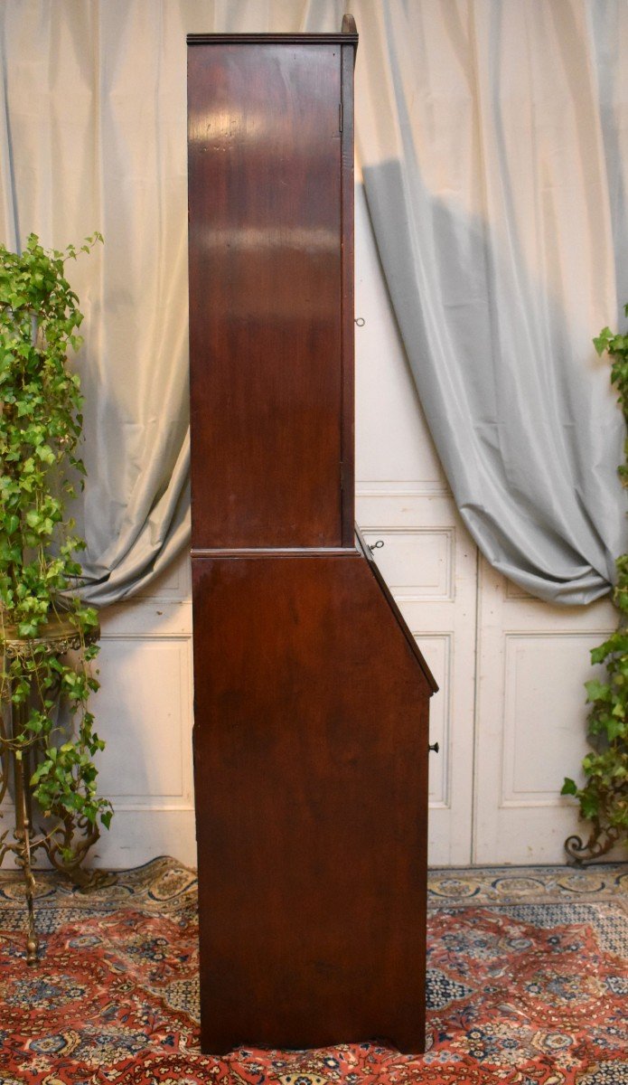 English Scriban, Library Desk, Secretary In Mahogany And Mahogany Veneer, Circa 1820-photo-3