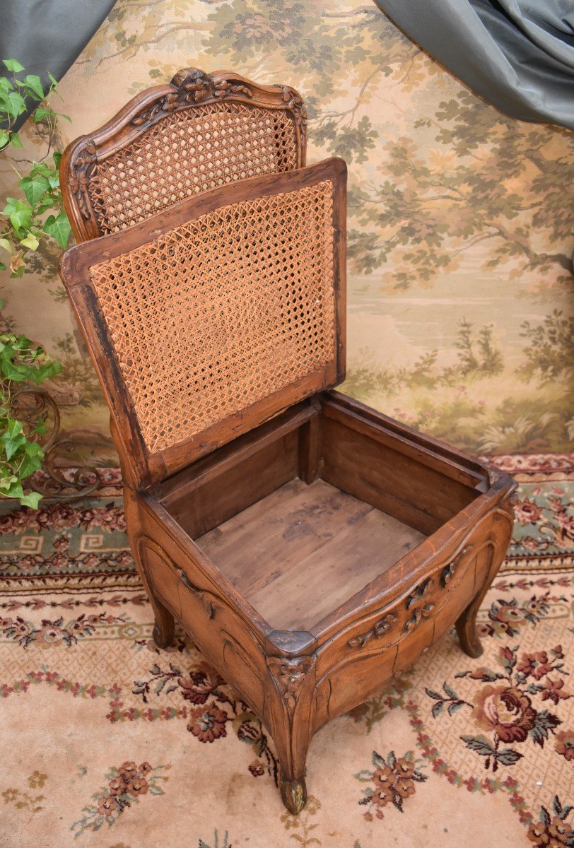 Louis XV Period Commode Chair, 18th Century Commode Chair, Circa 1750-photo-2