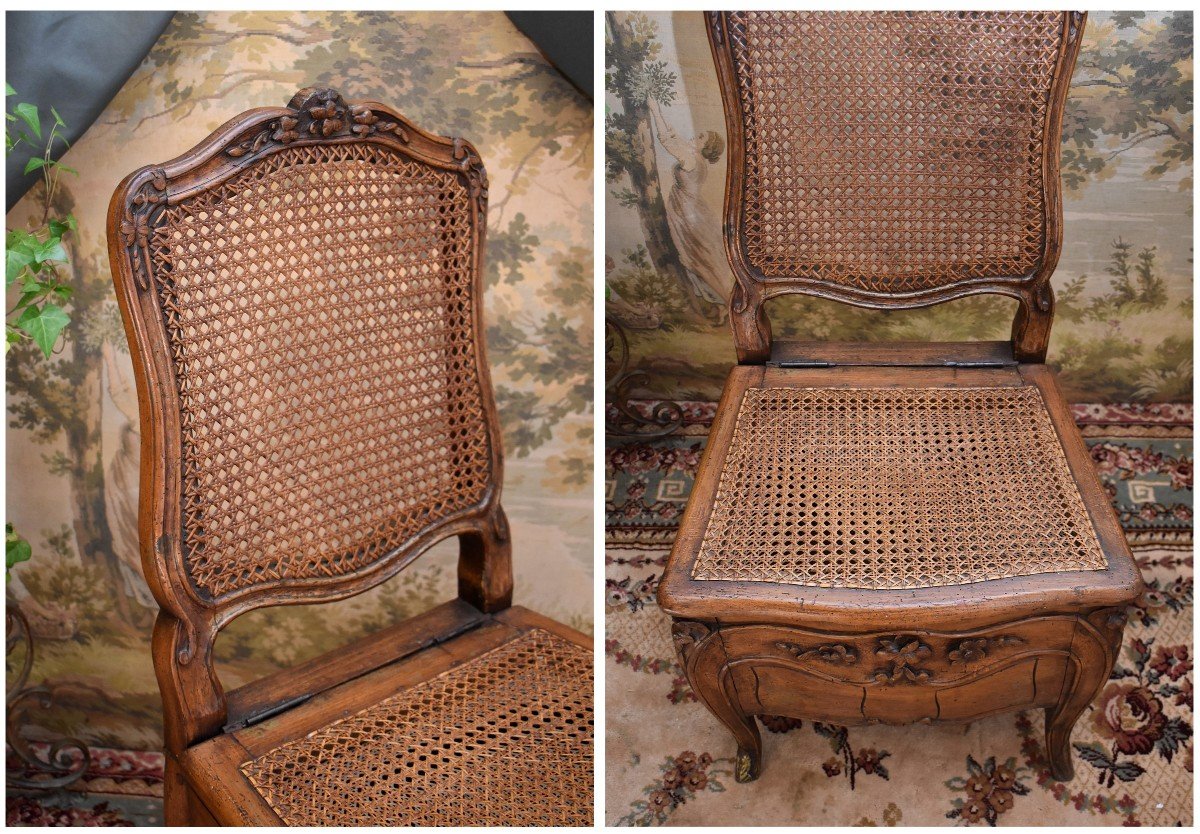 Louis XV Period Commode Chair, 18th Century Commode Chair, Circa 1750-photo-6