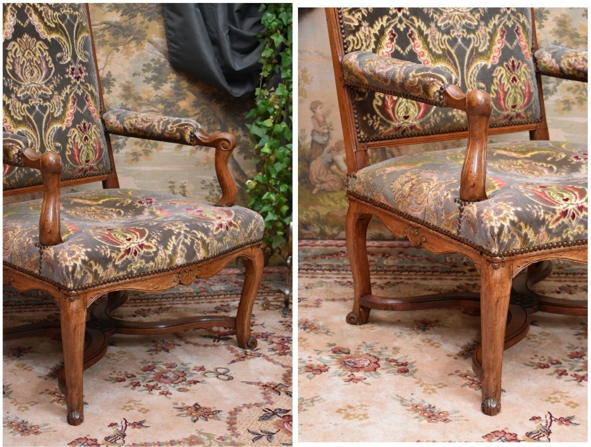 High-backed Regency Armchair, Circa 1720-photo-4