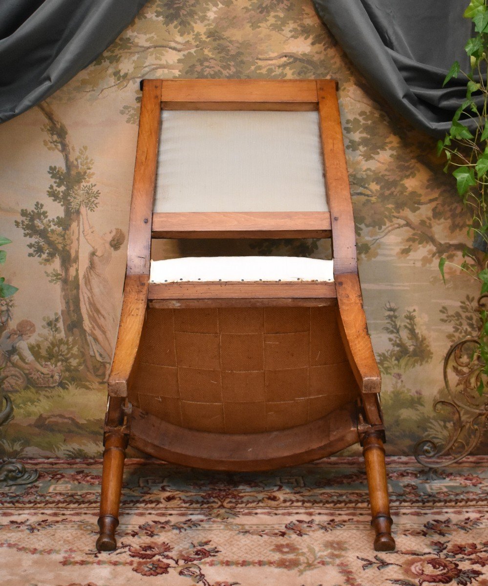 Fauteuil Epoque Directoire En H&ecirc;tre Cir&eacute;, Si&egrave;ge &agrave; Recouvrir, Epoque XVIII Eme, Vers 1795-photo-7