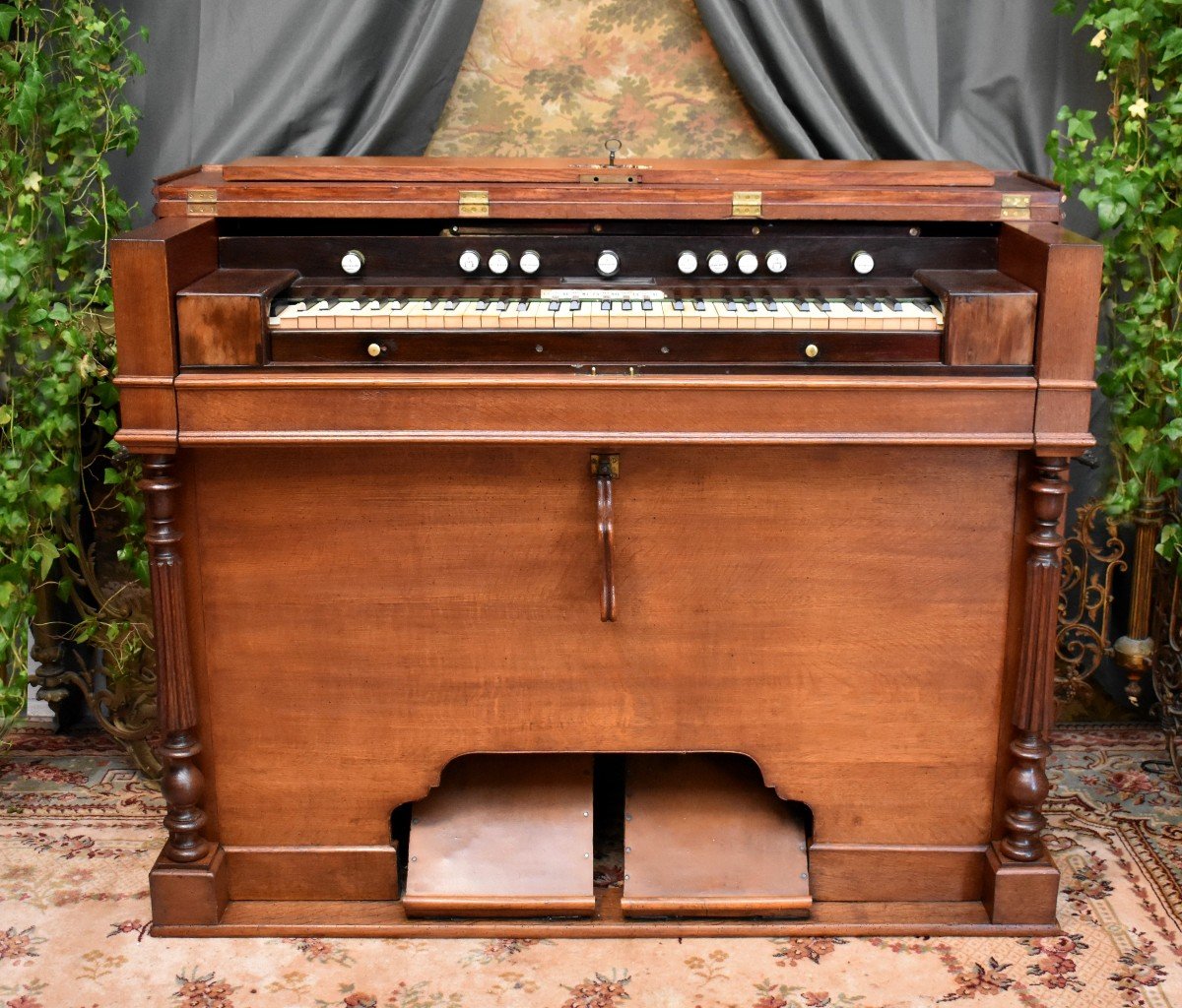 Harmonium En Chêne Et Palissandre, Maison Alexandre Et Fils, Vers 1880-photo-2