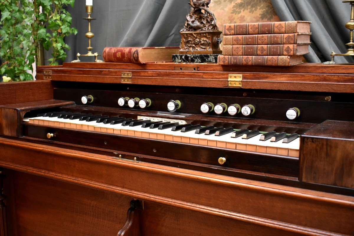 Harmonium En Chêne Et Palissandre, Maison Alexandre Et Fils, Vers 1880-photo-3