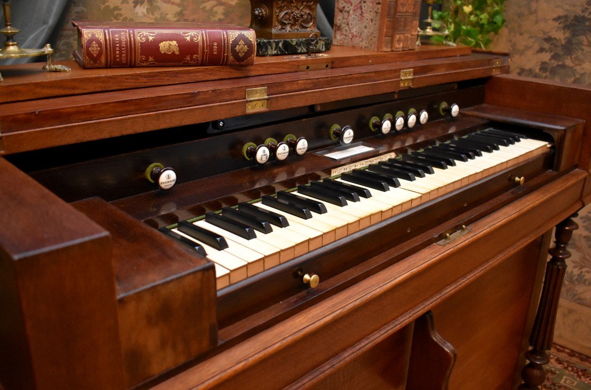 Harmonium En Chêne Et Palissandre, Maison Alexandre Et Fils, Vers 1880