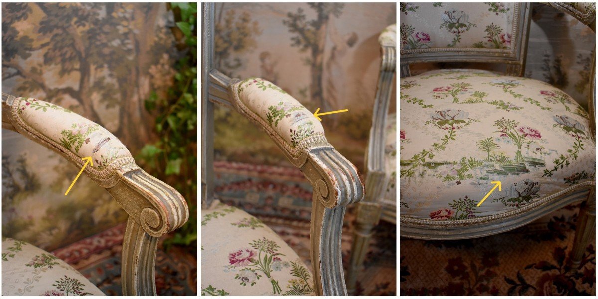 Two Louis XVI Cabriolet Armchairs, One Stamped Jullienne, Circa 1775 - 1780-photo-6