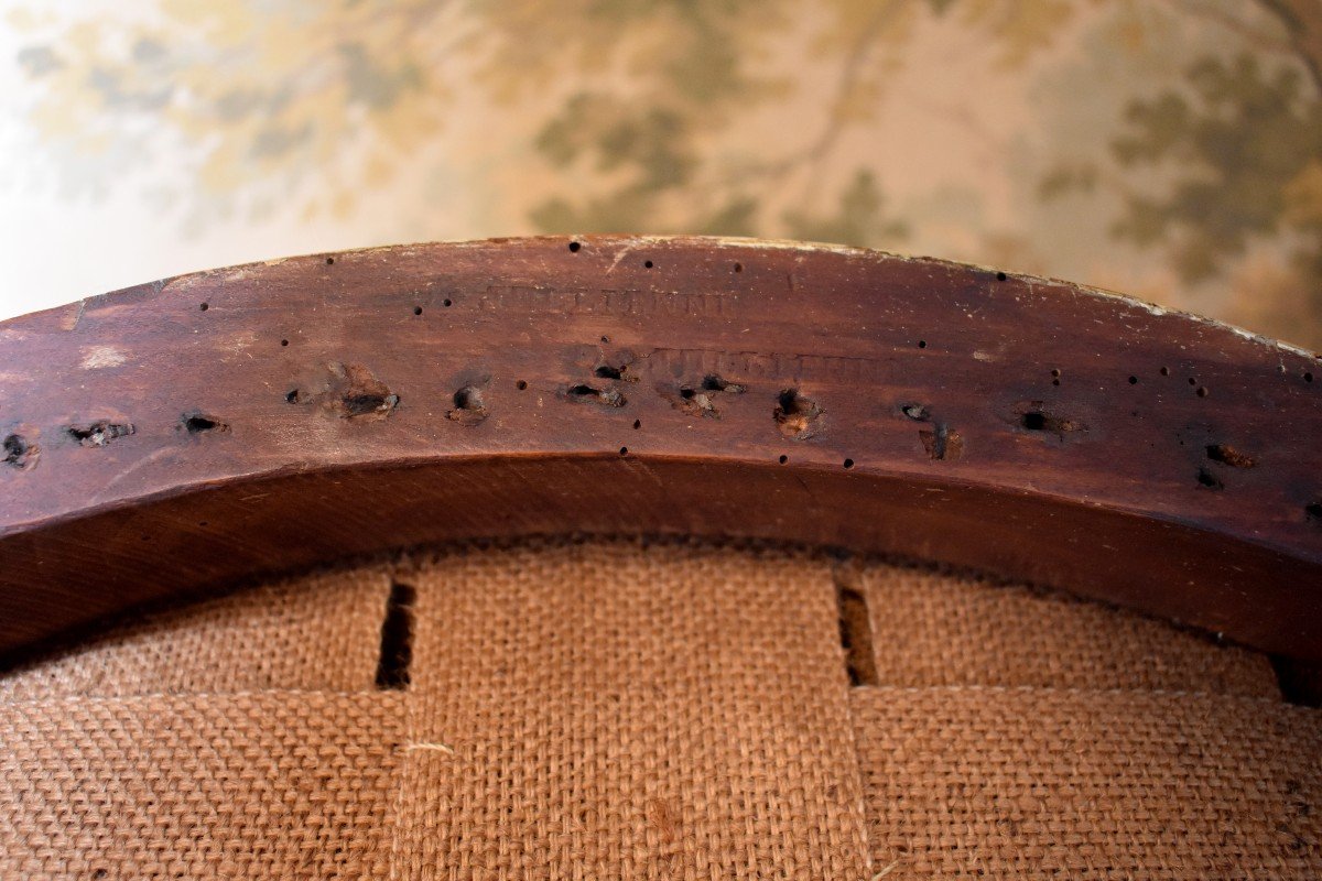 Two Louis XVI Cabriolet Armchairs, One Stamped Jullienne, Circa 1775 - 1780-photo-8