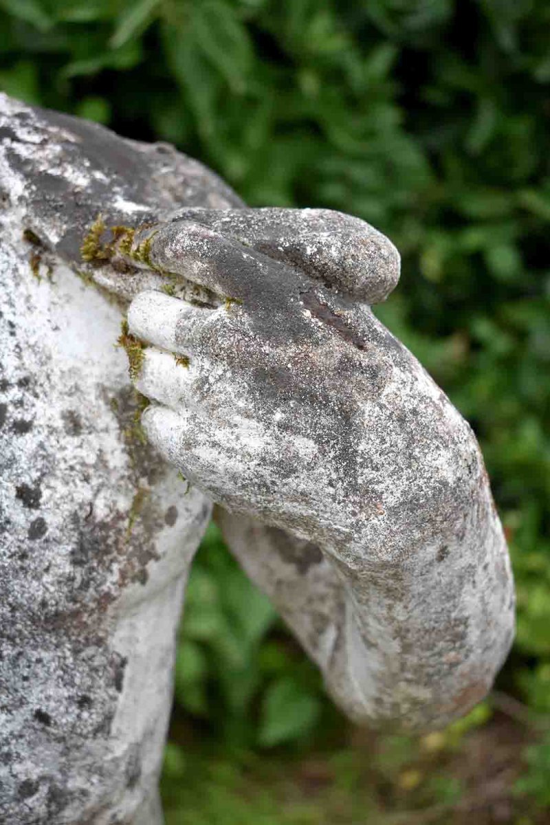 Grande Statue De Jardin En Pierre Reconstitu&eacute;e, Homme Nu, Apollon, XX &egrave;me-photo-6