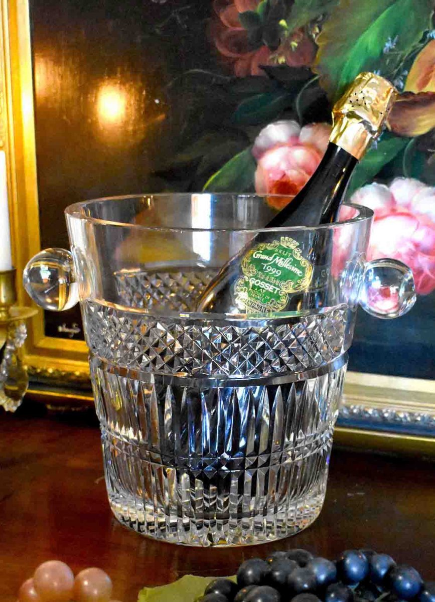 Champagne Bucket In Cut Crystal-photo-8