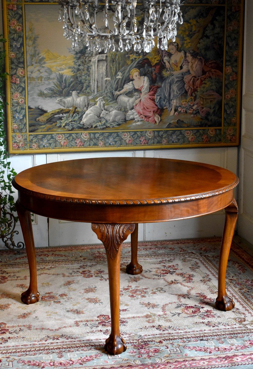 Chippendale Walnut Dining Table, By Maison Jellinek, Faubourg Saint Antoine-photo-2