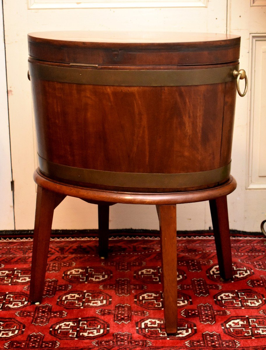  Wine Cooler, Bar, Sideboard, Side Cabinet, Mahogany And Mahogany Veneer, England Period XIX-photo-1