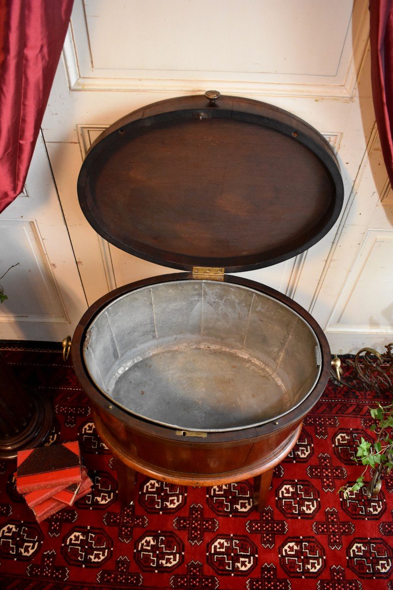  Wine Cooler, Bar, Sideboard, Side Cabinet, Mahogany And Mahogany Veneer, England Period XIX-photo-5