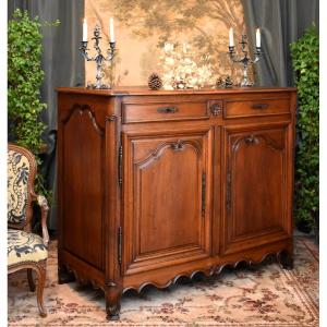 Important Oak Sideboard With Support Height, Louis XV Period, 18th Century