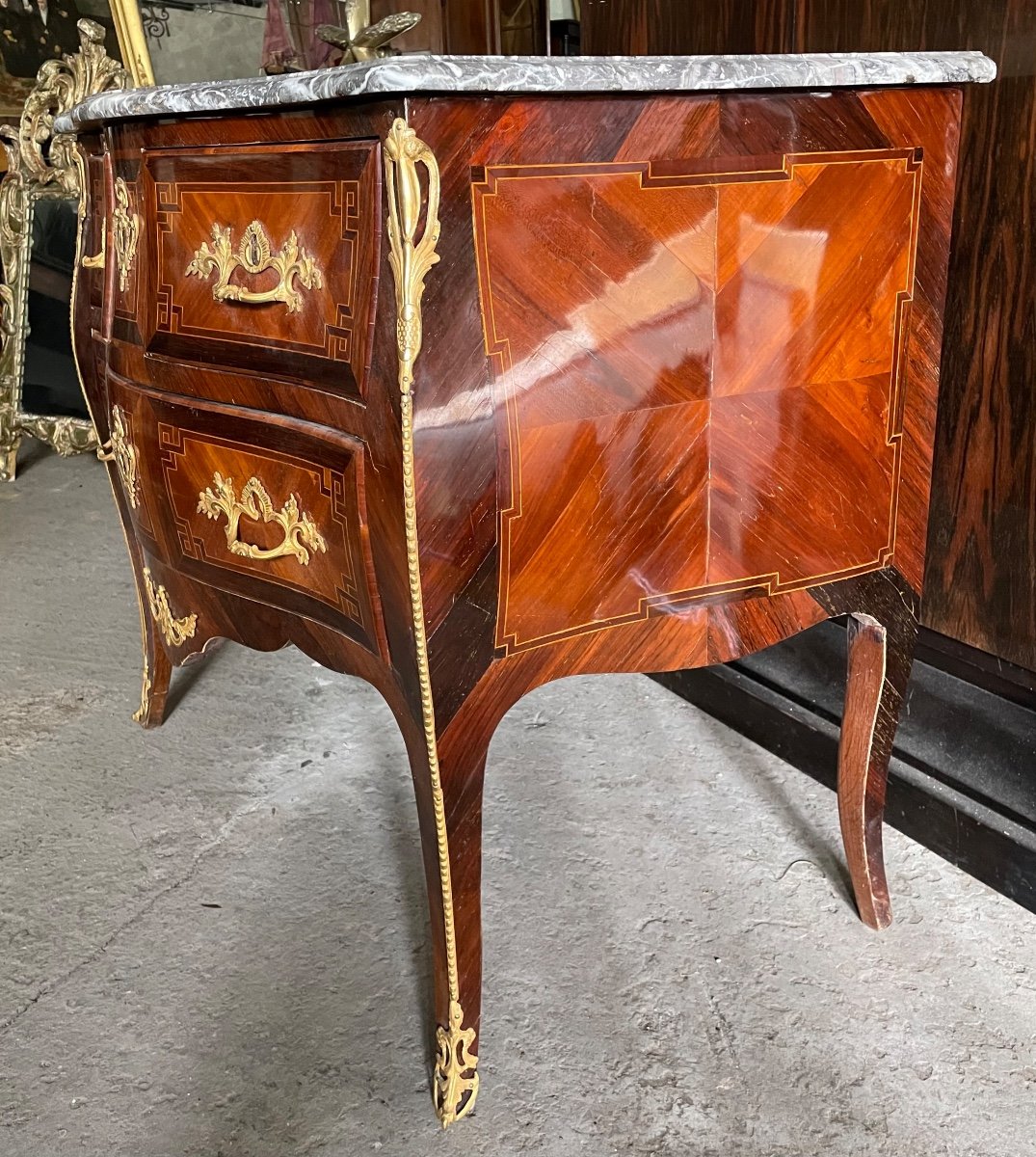 Louis XV Inlaid Commode -photo-2